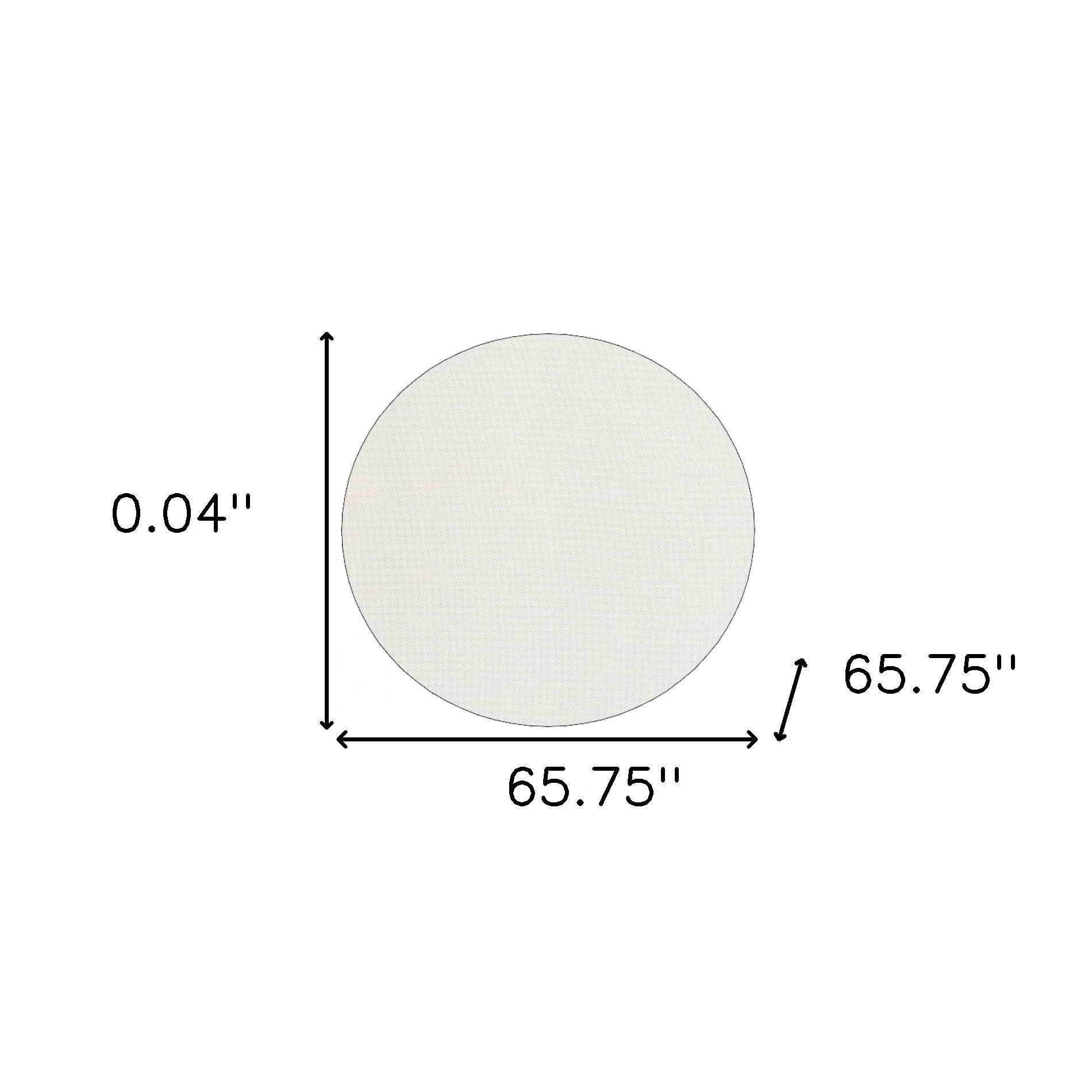6" Round Basic  Beige Non Slip Rug Pad - Image 8