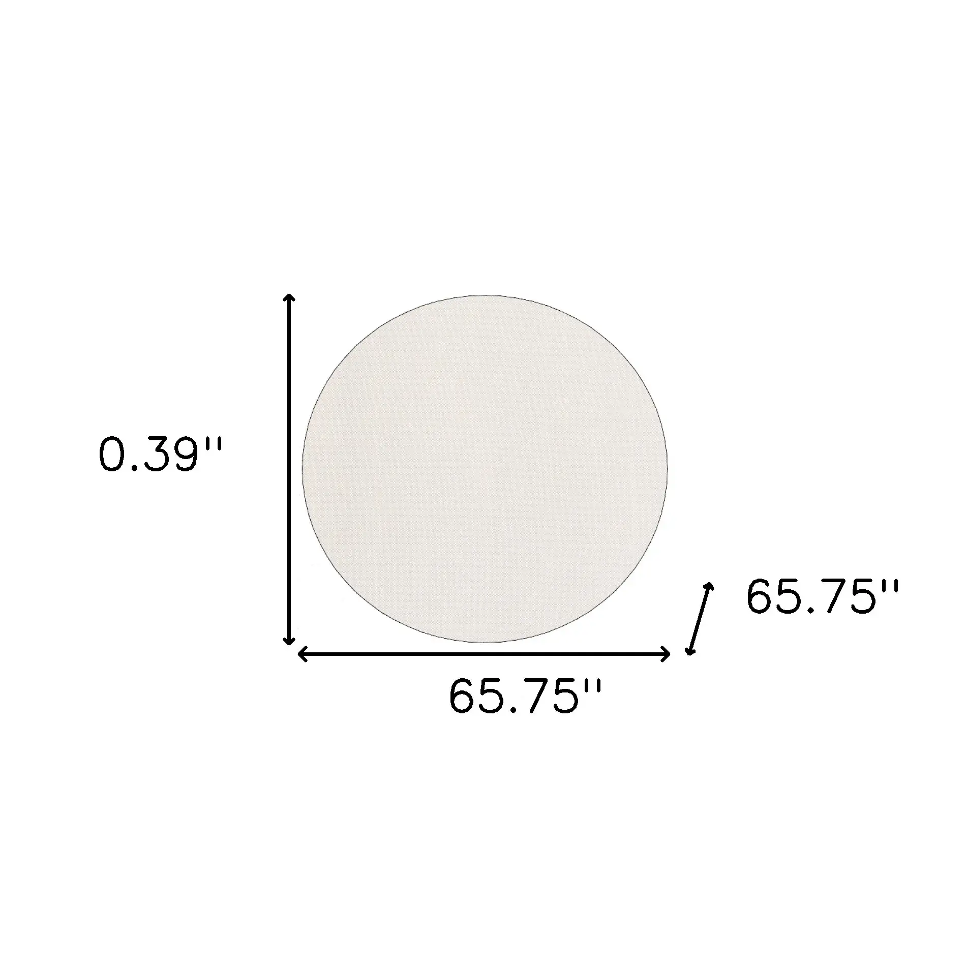 6" Round Beige Non Sip Rug Pad - Image 9