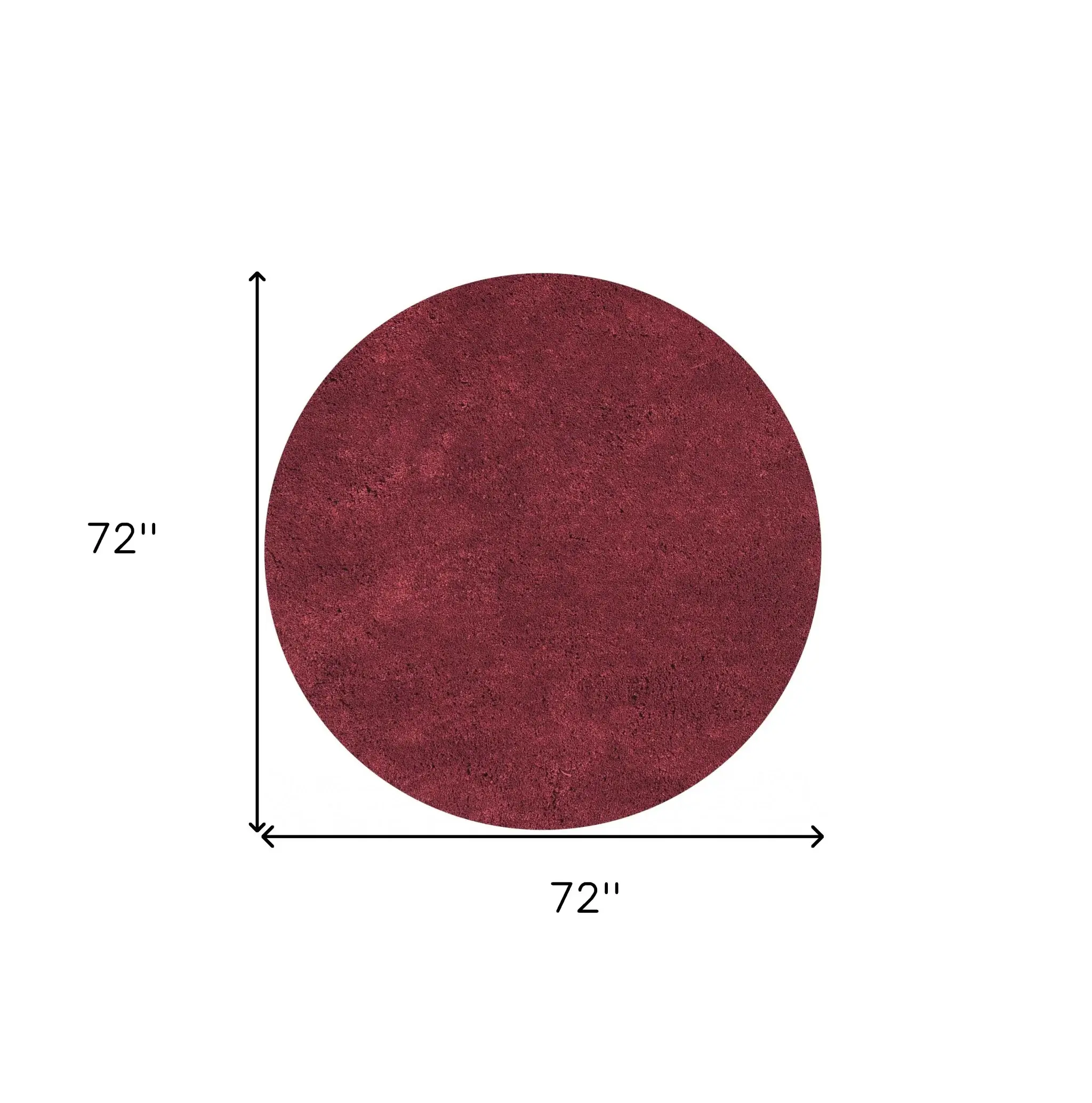 6' Round  Polyester Red Area Rug - Image 5