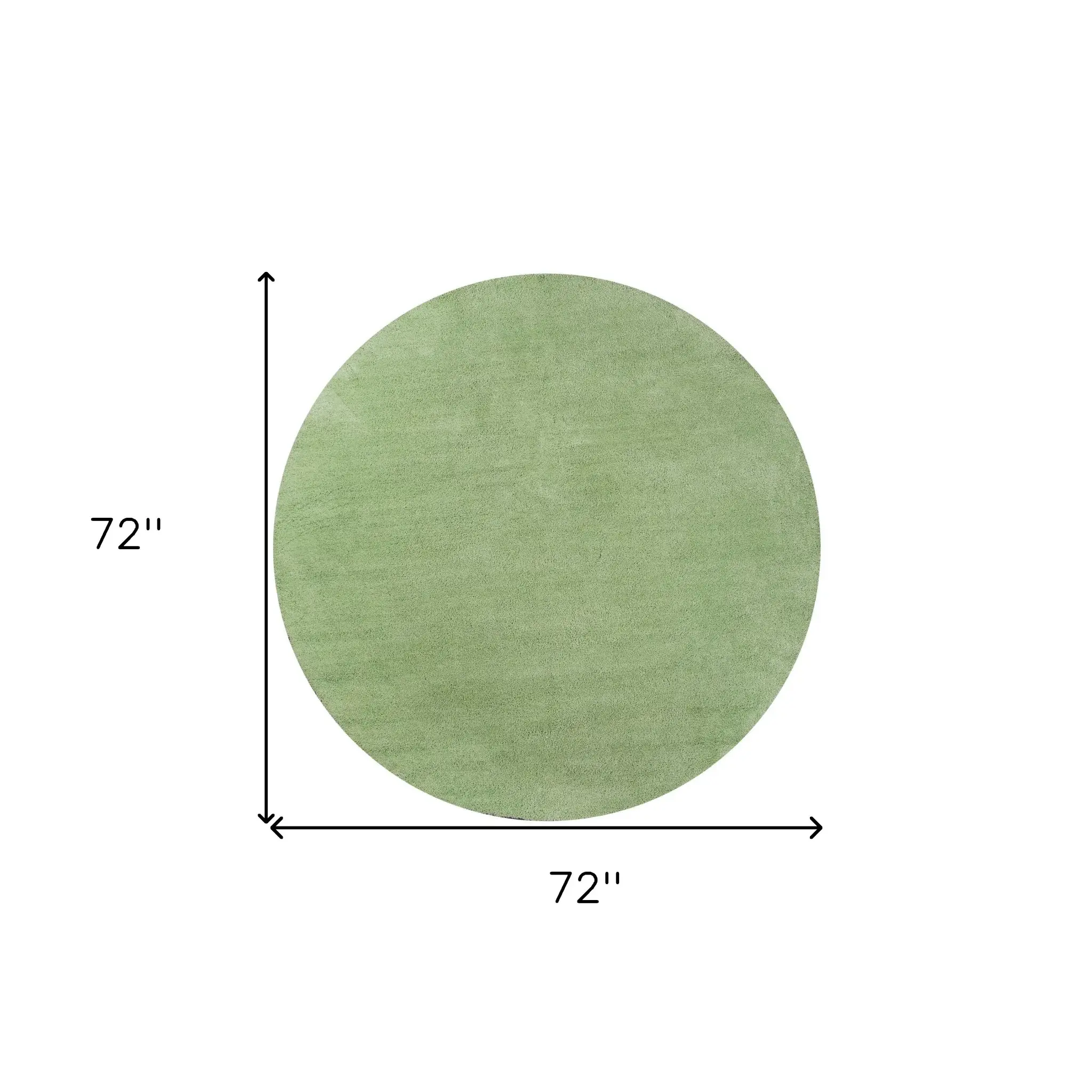 6' Round Spearmint Green Plain Indoor Area Rug - Image 4