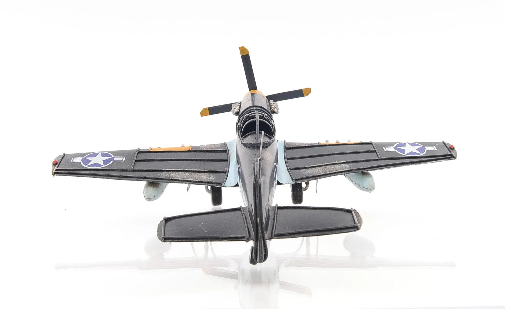 6" Steel Metal Airplane Hand Painted Decorative Airplane - Image 4