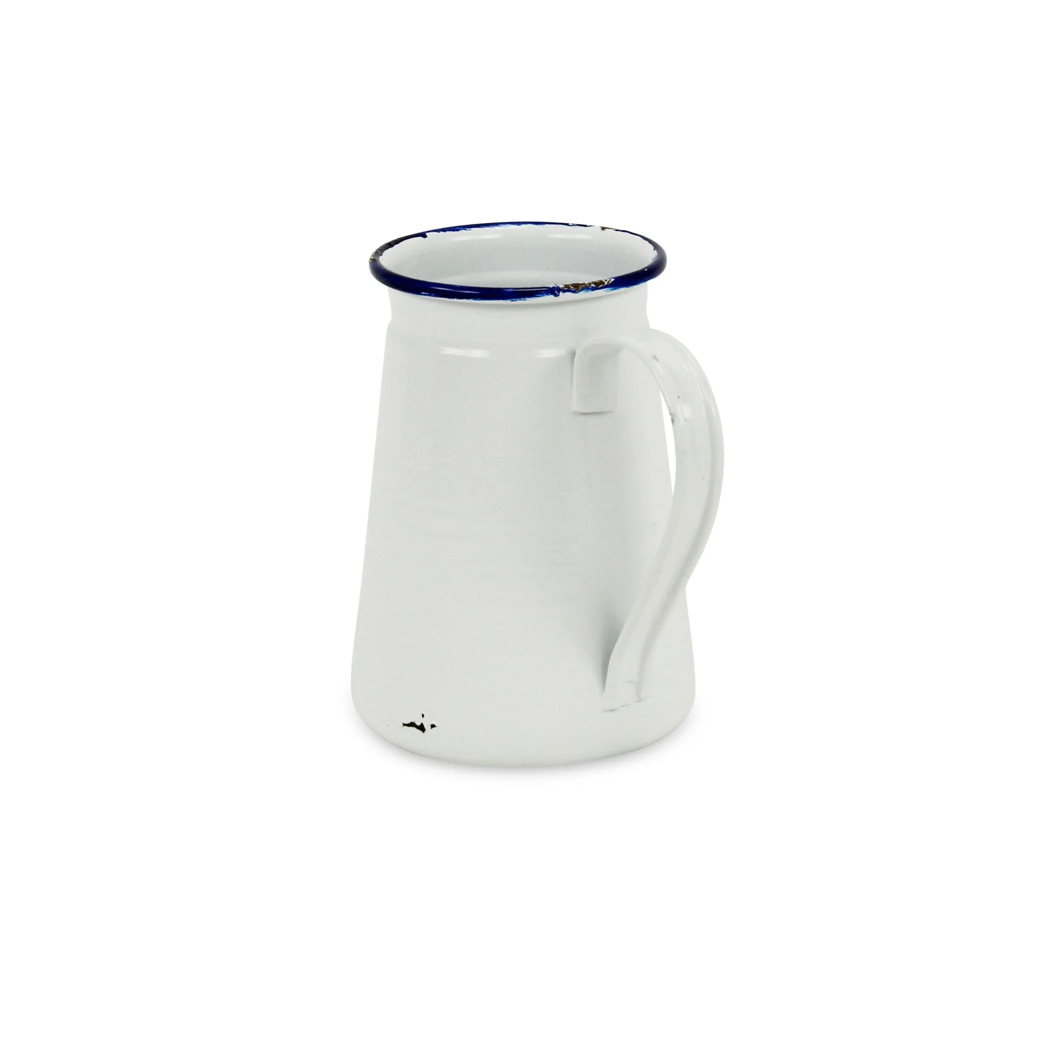 6" White and Black Metal Rustic Decorative Water Jug - Image 4