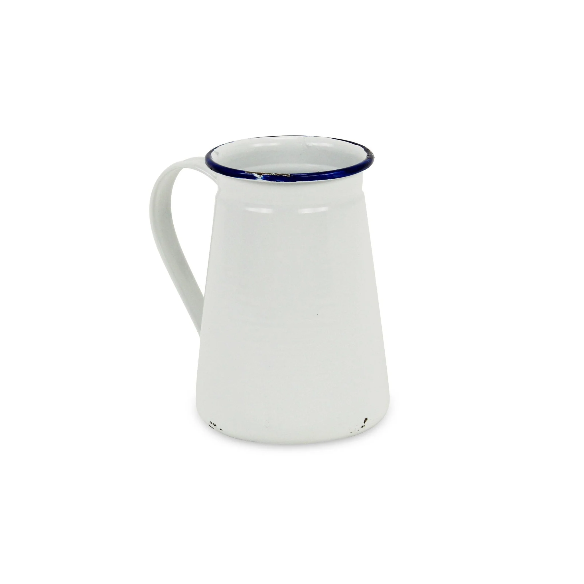6" White and Black Metal Rustic Decorative Water Jug - Image 5