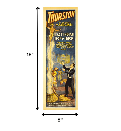 6" X 18" Thurston Rope Trick Vintage Magic Poster Wall Art - Image 6