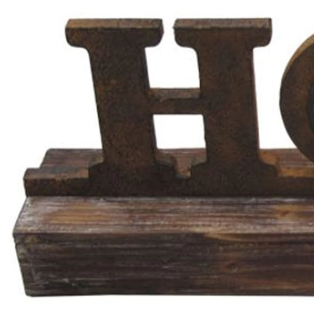 6" X 23" X 3" Brown Wood Decor  Clock - Image 4