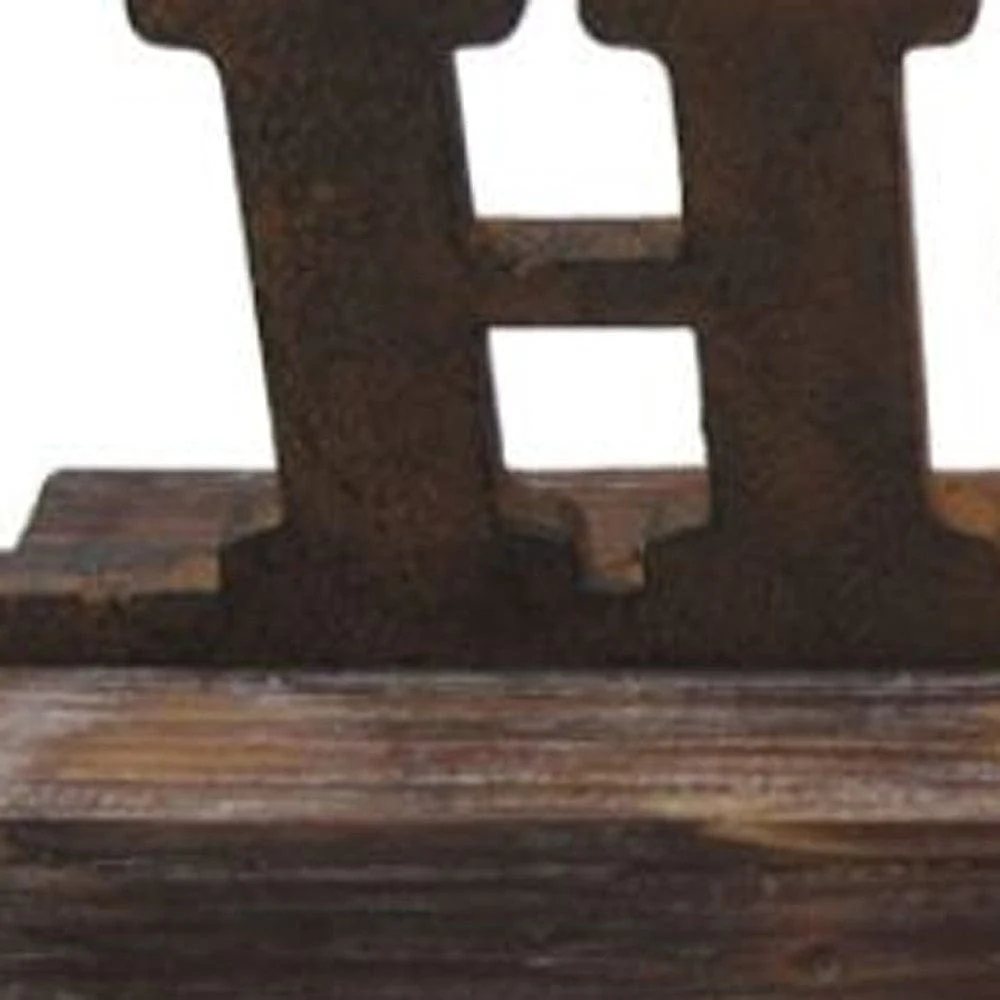 6" X 23" X 3" Brown Wood Decor  Clock - Image 5