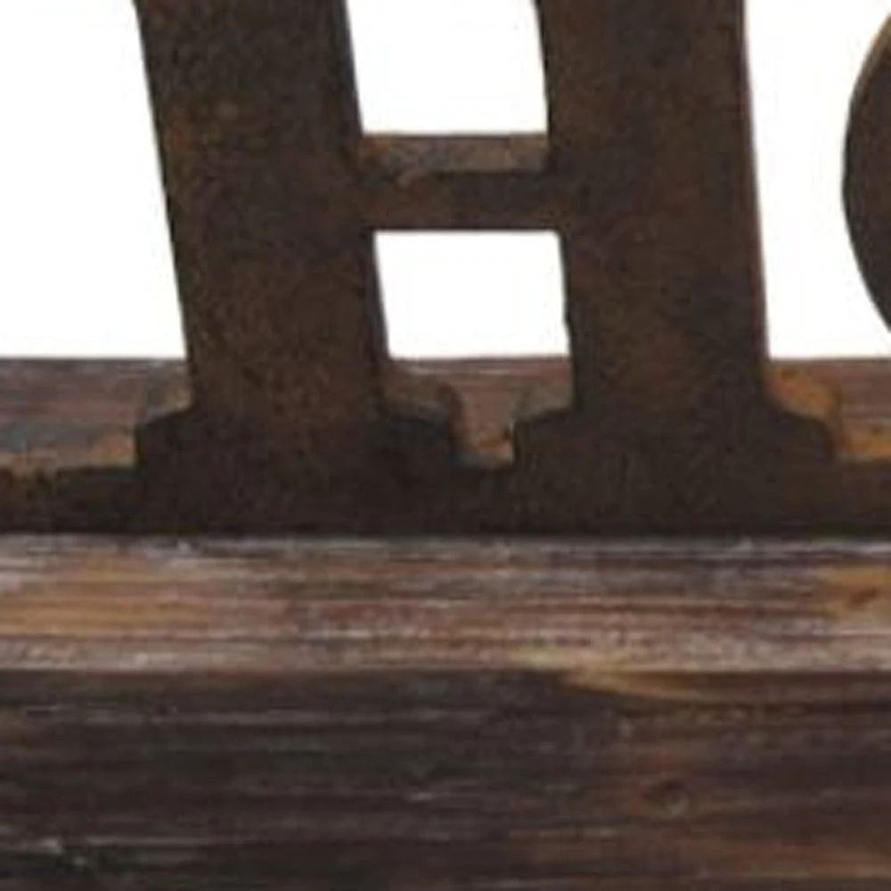6" X 23" X 3" Brown Wood Decor  Clock - Image 6