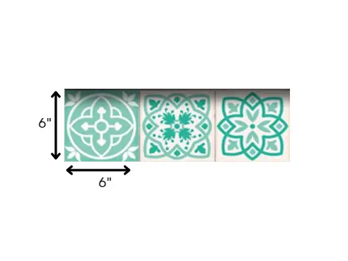 6" X 6" Aquamarine Mosaic Peel And Stick Removable Tiles - Image 9