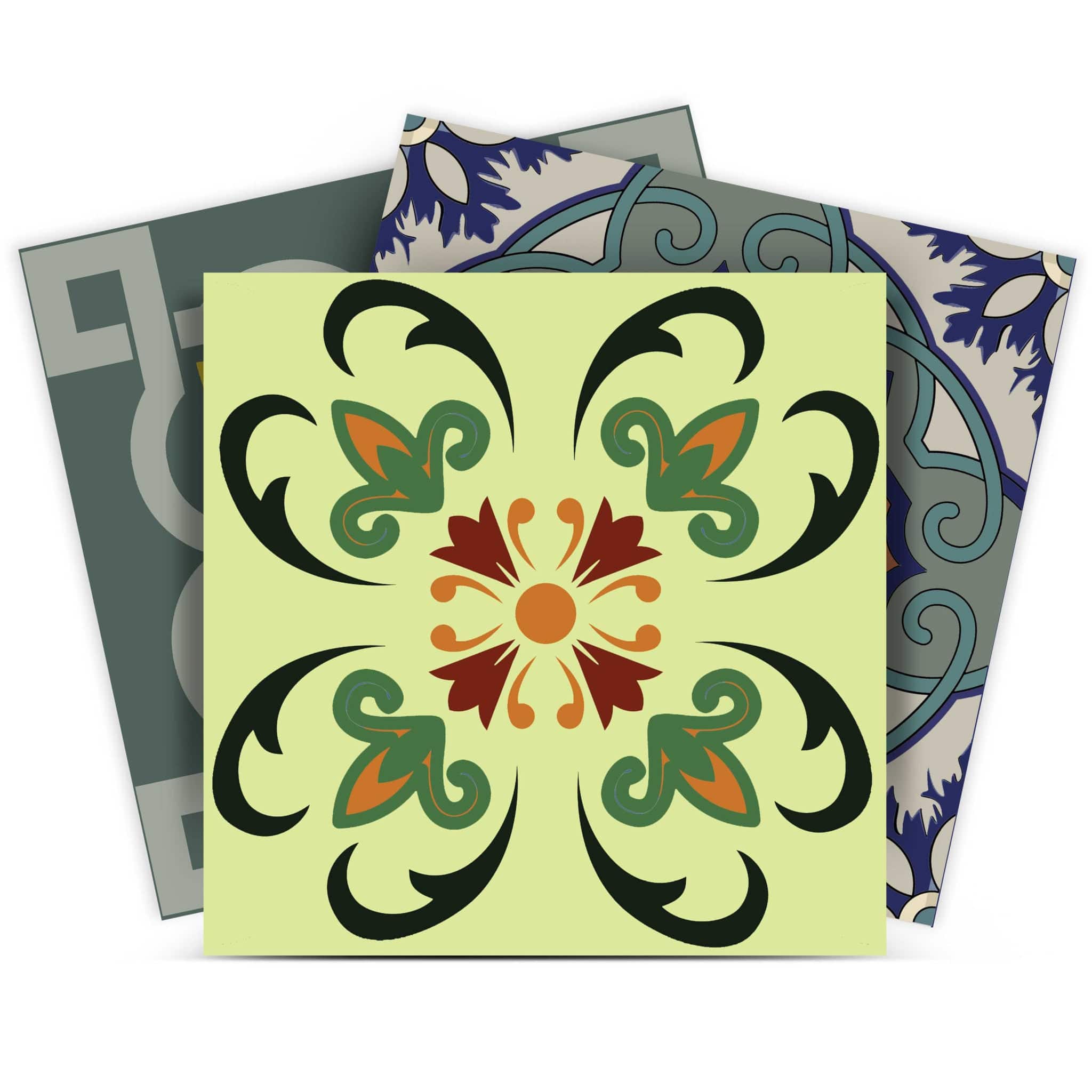 6" X 6" Auguri Flora Peel and Stick Removable  Tiles - Image 3