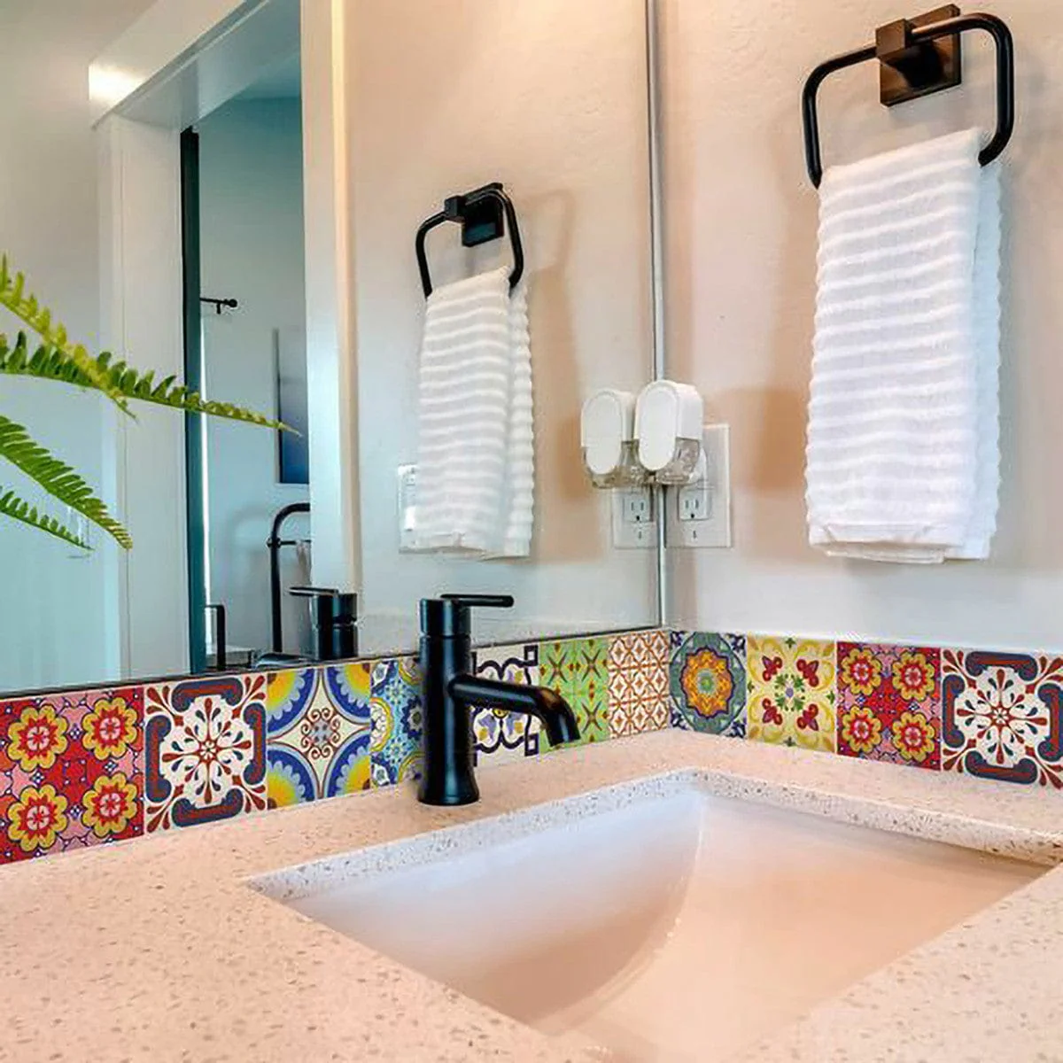 6" X 6" Auguri Geo Peel and Stick Removable  Tiles - Image 6