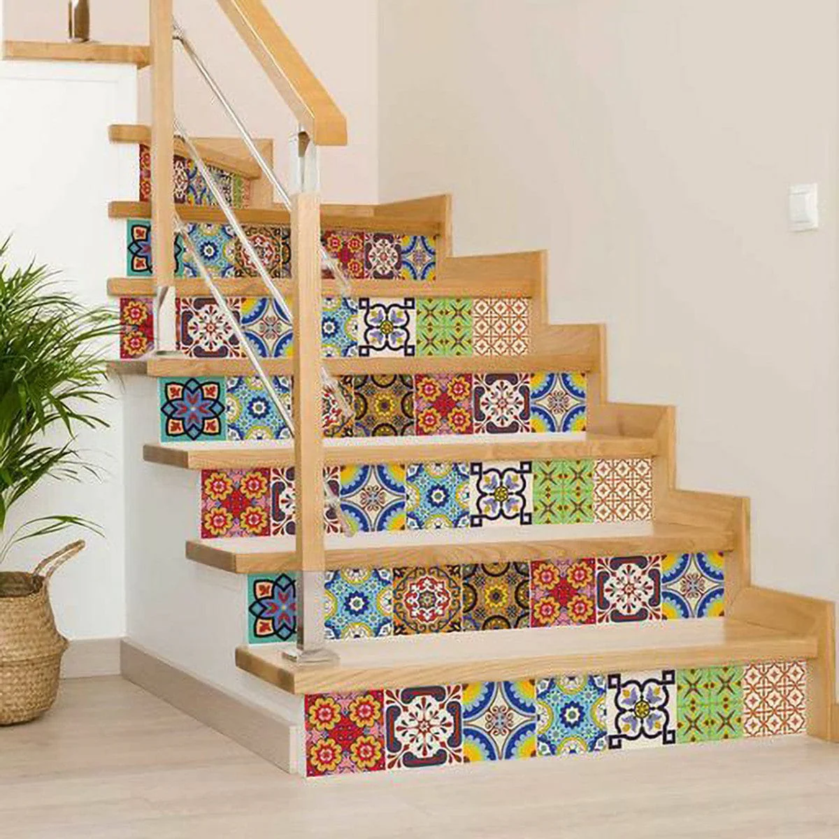 6" X 6" Auguri Geo Peel and Stick Removable  Tiles - Image 7