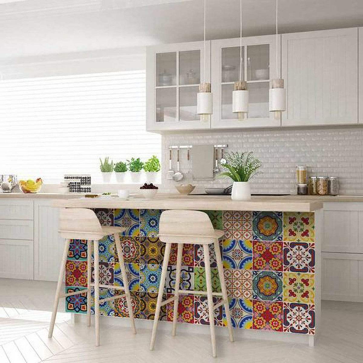 6" X 6" Auguri Geo Peel and Stick Removable  Tiles - Image 9