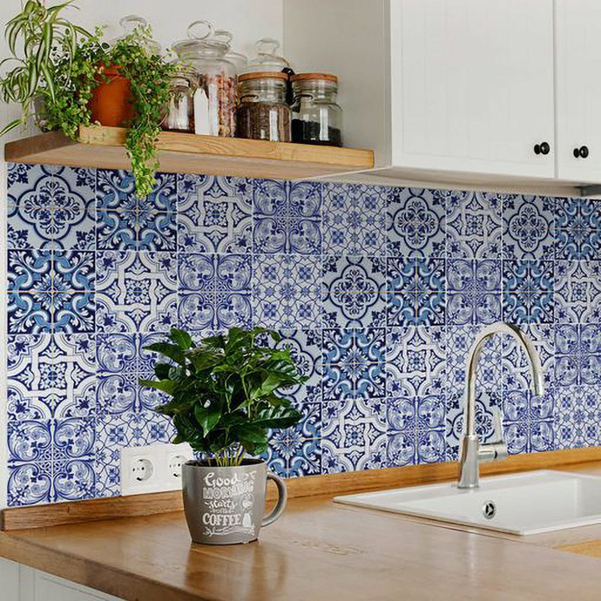 6" X 6" Azul Multi Mosaic Peel and Stick Tiles - Image 5