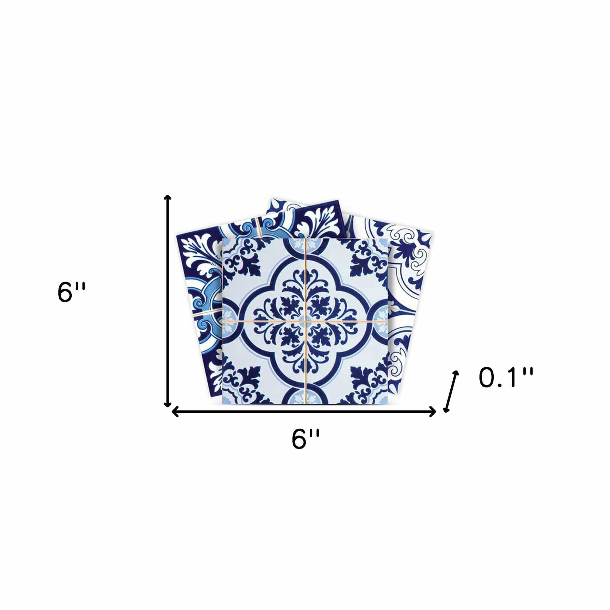 6" X 6" Azul Multi Mosaic Peel and Stick Tiles - Image 9