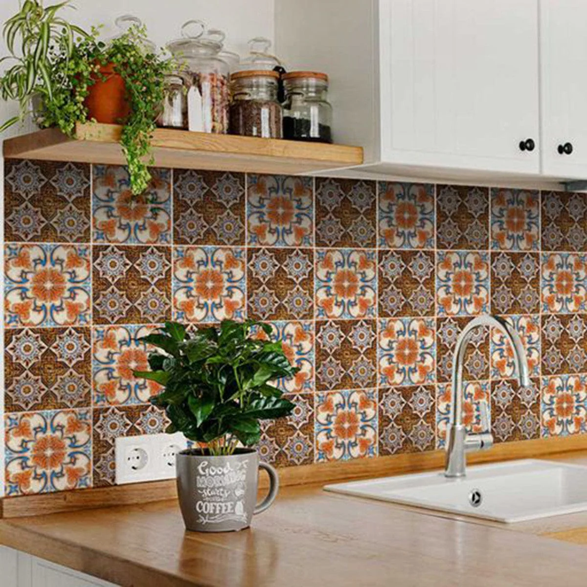 6" X 6" Bella Terra Peel And Stick Removable Tiles - Image 5