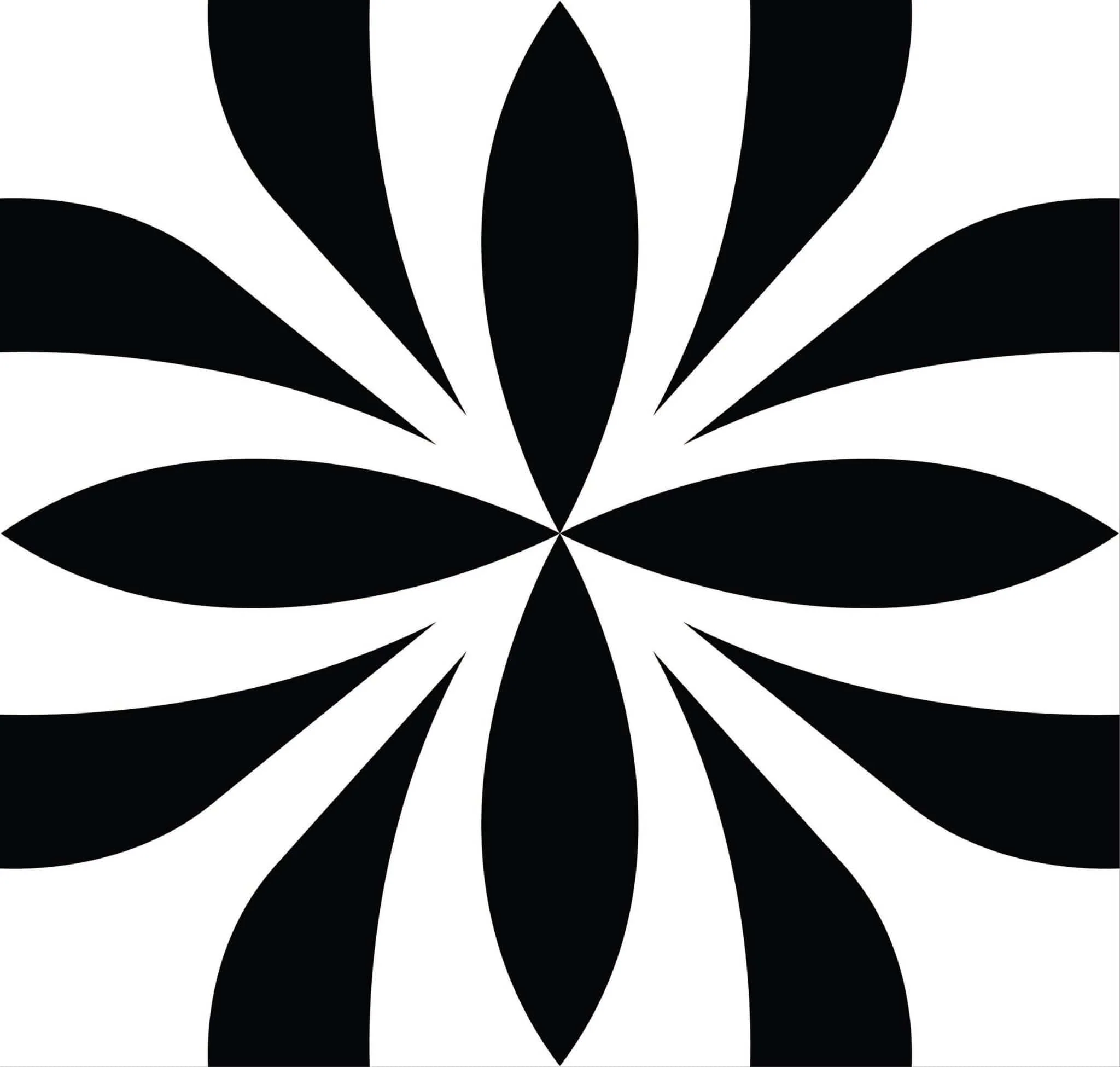 6" X 6" Black and White Colla Peel and Stick Removable Tiles - Image 2