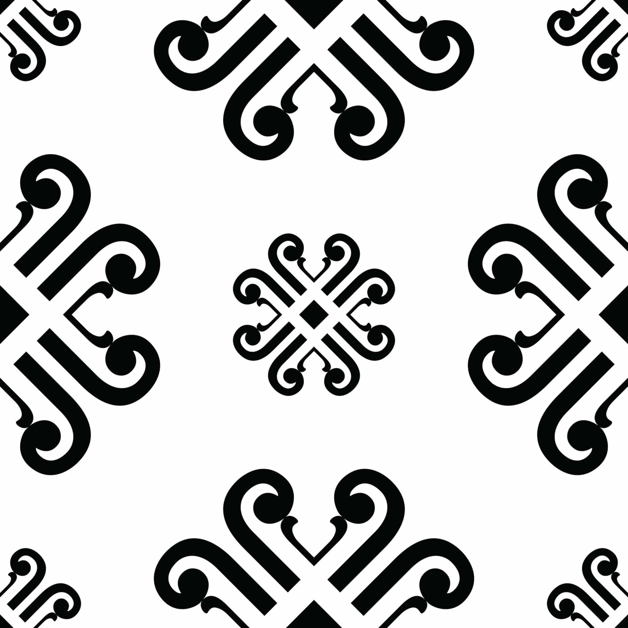 6" X 6" Black and White Daisy Peel and Stick Removable Tiles - Image 9