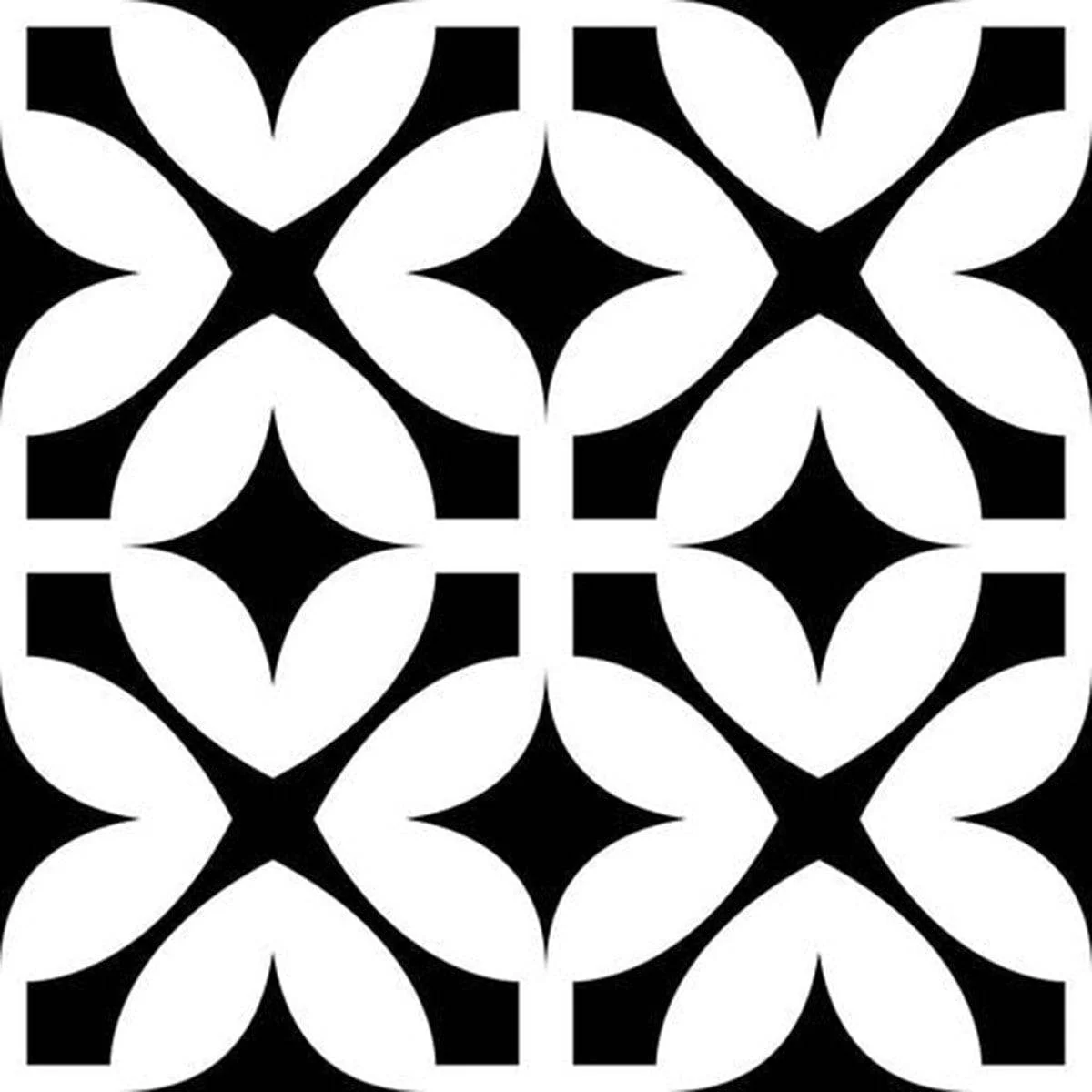 6" X 6" Black and White Pinna Peel and Stick Removable Tiles - Image 9