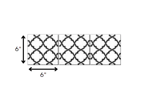 6" X 6" Black and White Quatrefoil Peel and Stick Tiles - Image 7