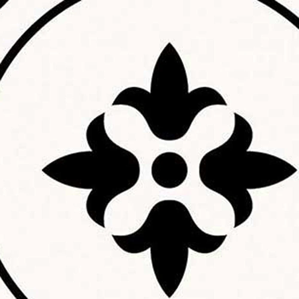 6" X 6" Black and White Rosa Peel and Stick Removable Tiles - Image 2