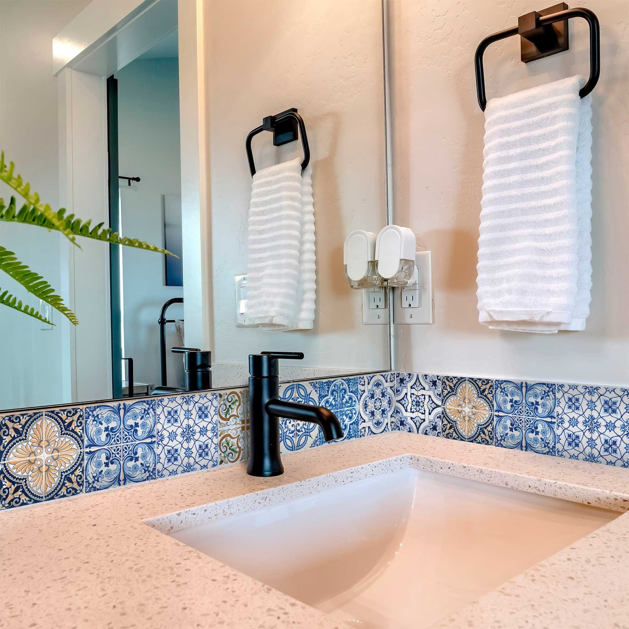 6" X 6" Blue Manna Peel And Stick Removable Tiles - Image 3