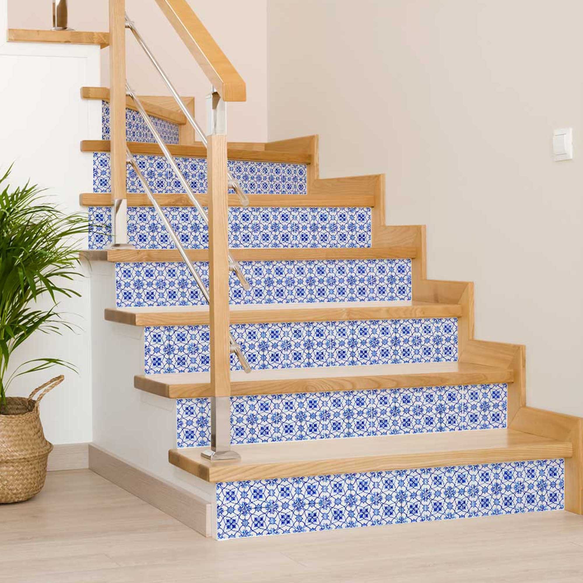 6" X 6" Blue Micro Peel And Stick Removable Tiles - Image 4