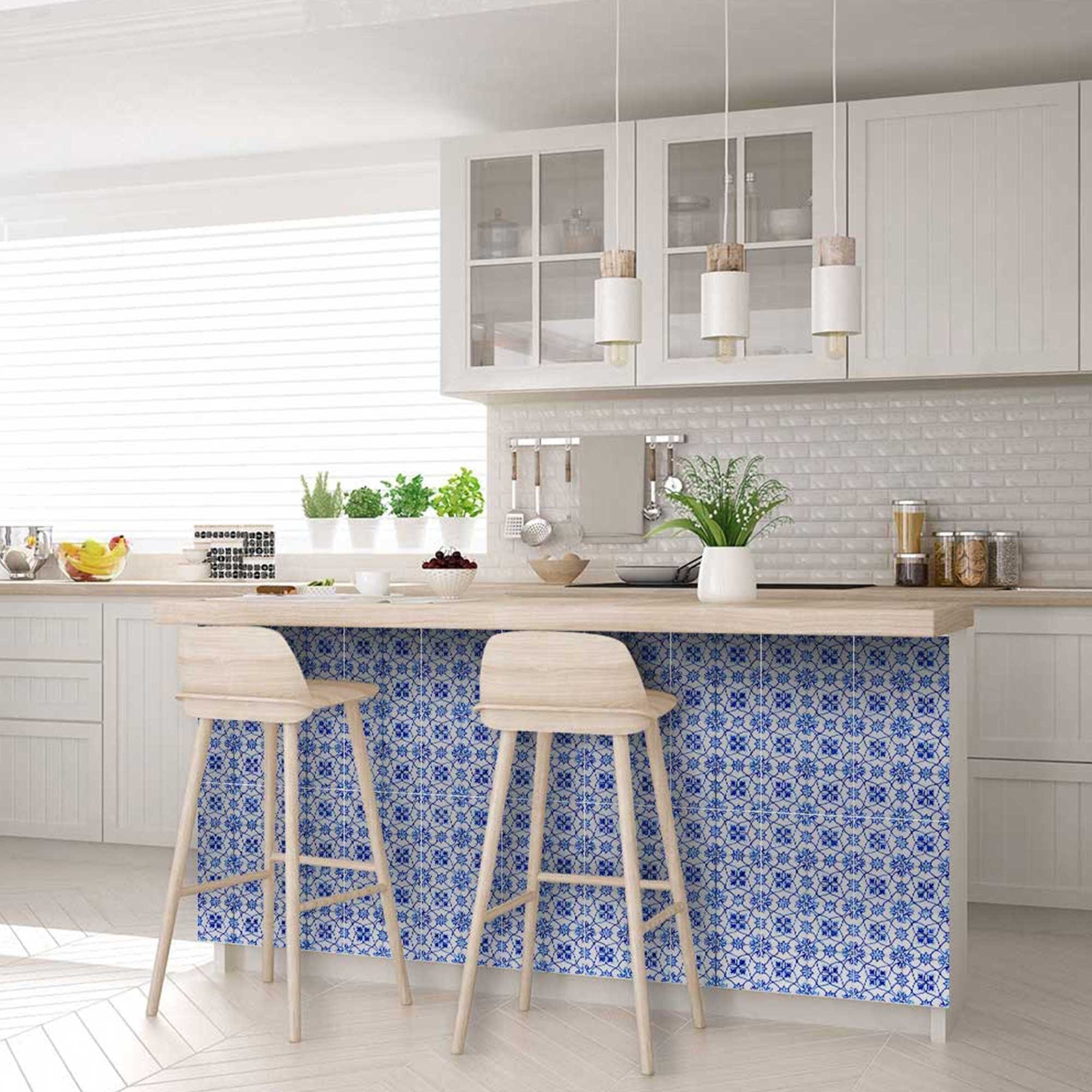 6" X 6" Blue Micro Peel And Stick Removable Tiles - Image 8