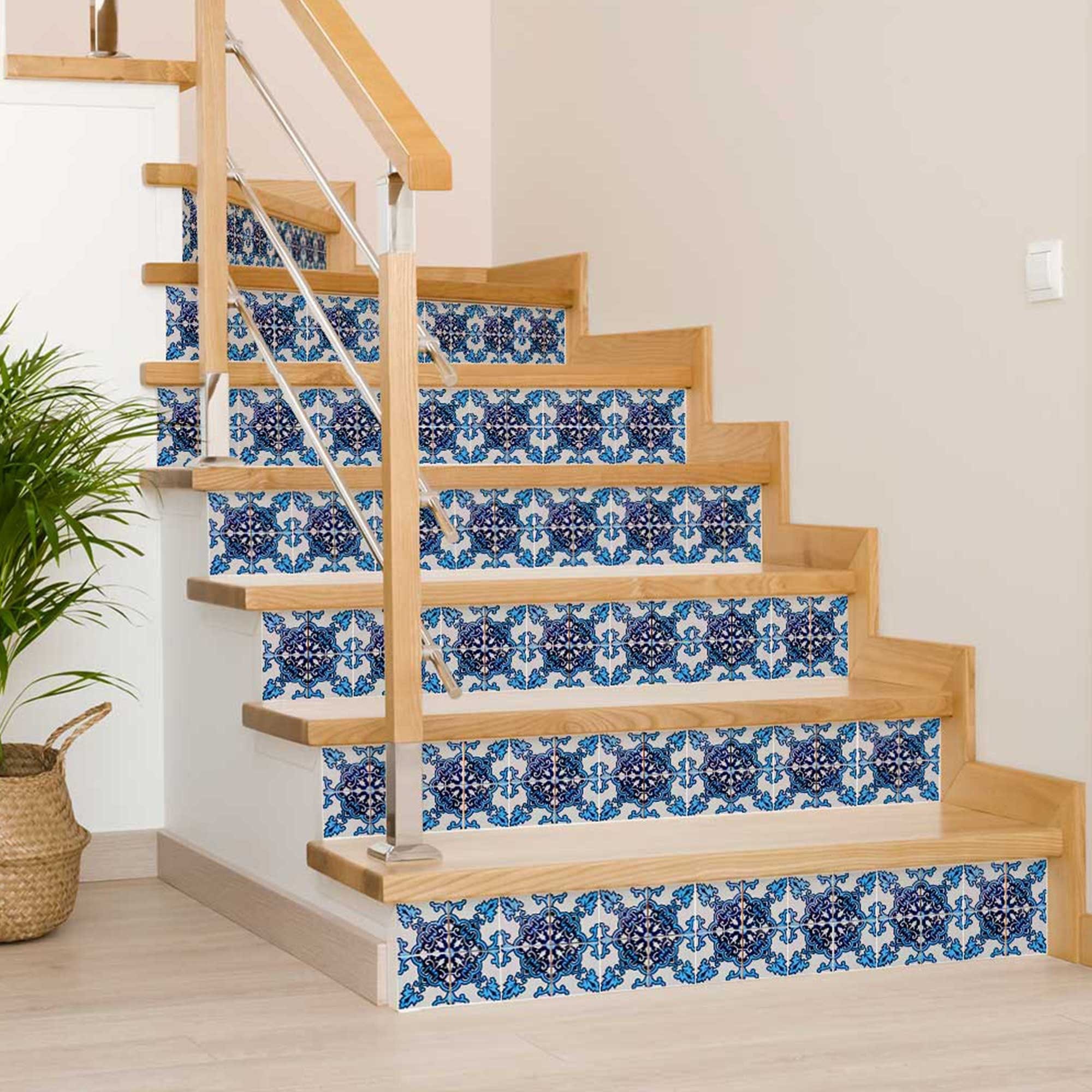 6" X 6" Blue Nelly Removable Peel and Stick Tiles - Image 4