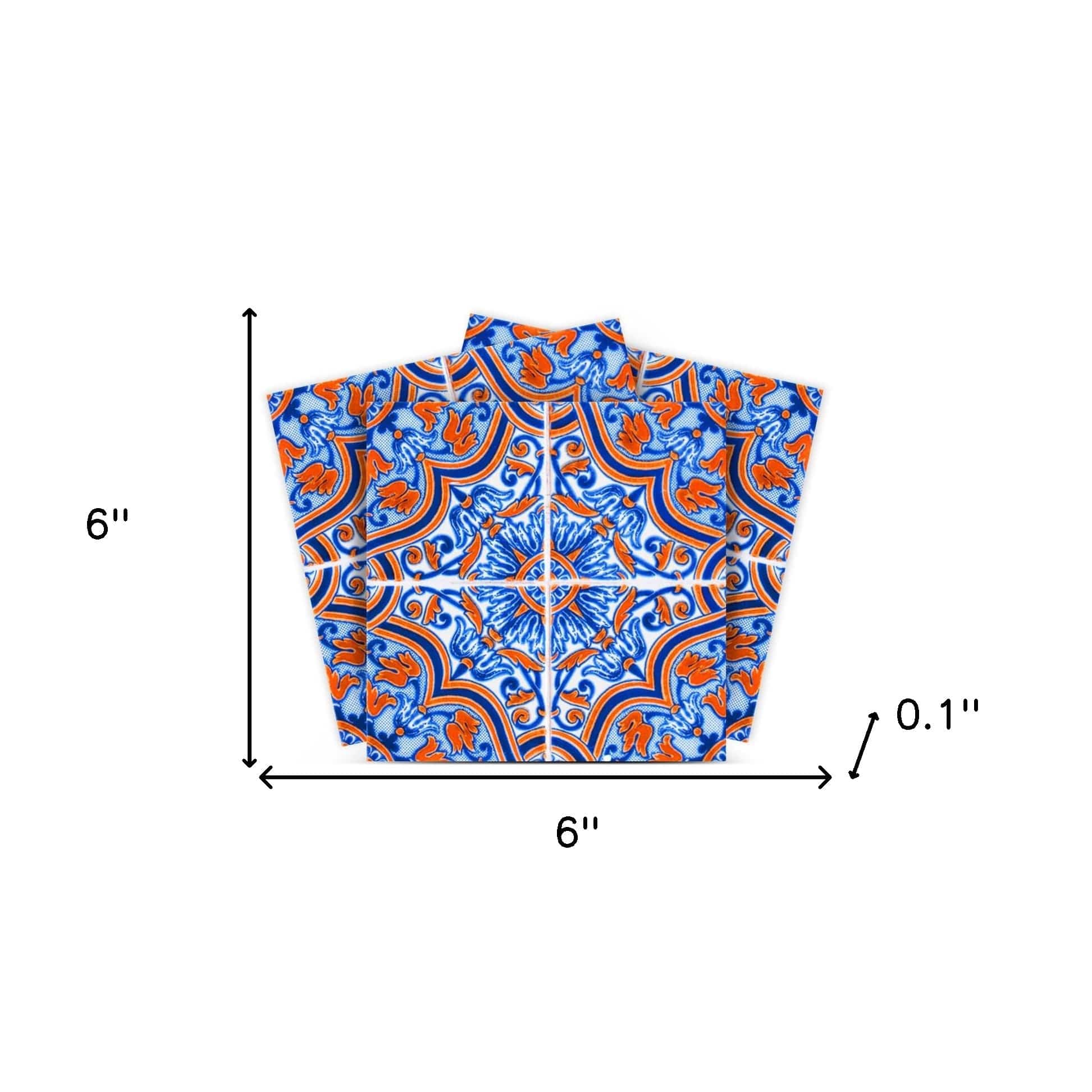 6" X 6" Blue Rust Zio Removable Peel and Stick Tiles - Image 9