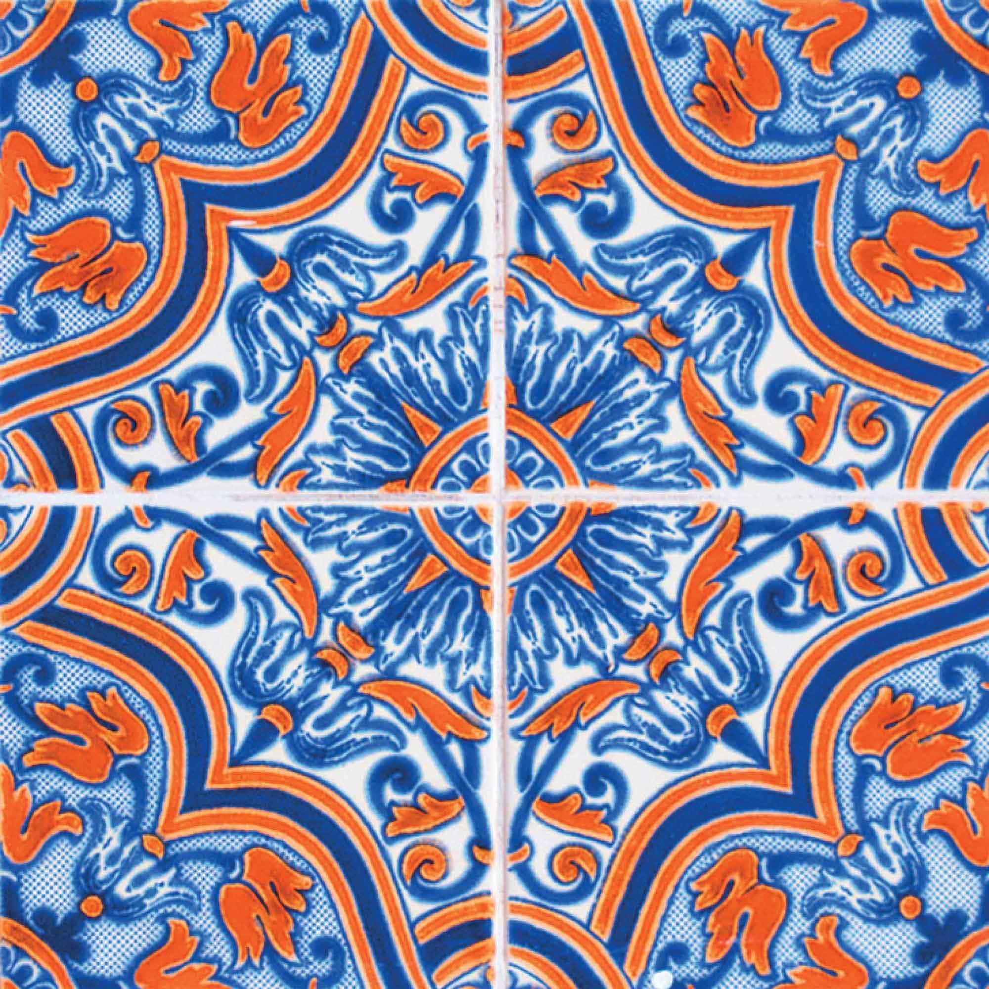 6" X 6" Blue Warm Tones Mosaic Peel and Stick Tiles - Image 2