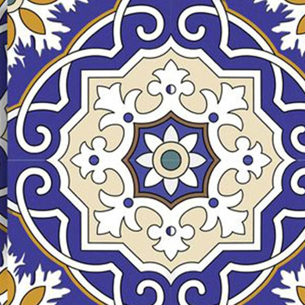 6" X 6" Blue White and Gold Mosaic Removable Tiles - Image 2