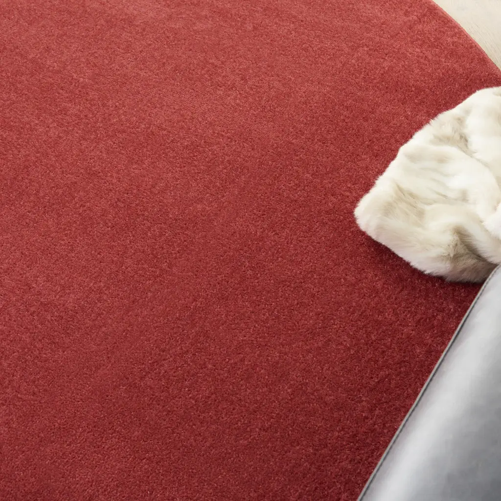 6' X 6' Brick Red Round Non Skid Indoor Outdoor Area Rug - Image 4