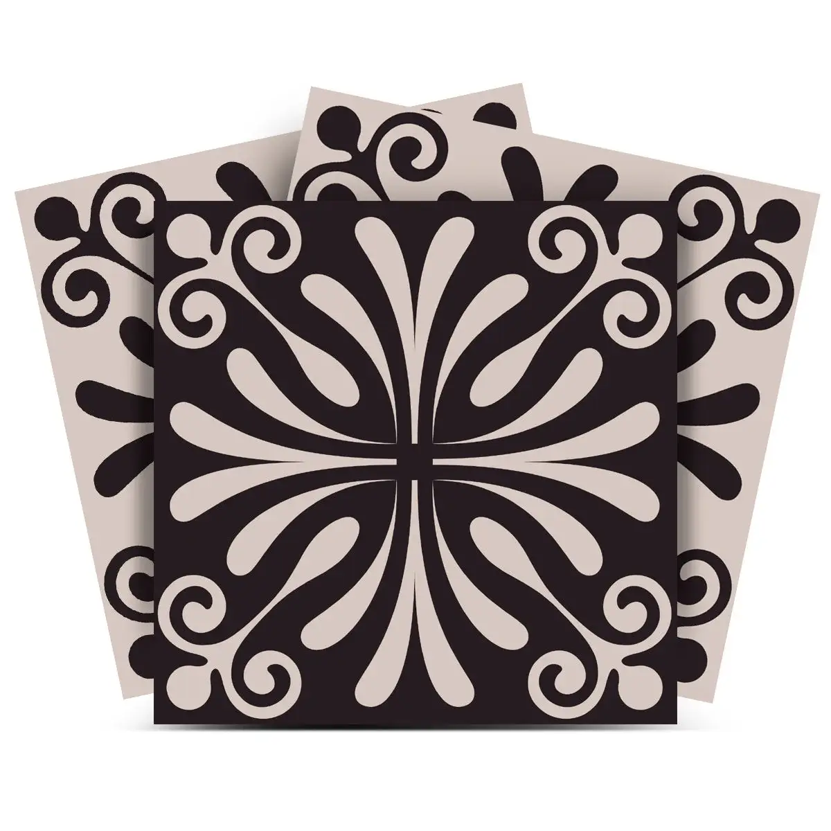 6" X 6" Cinnamon Swirl Peel And Stick Removable Tiles - Image 2