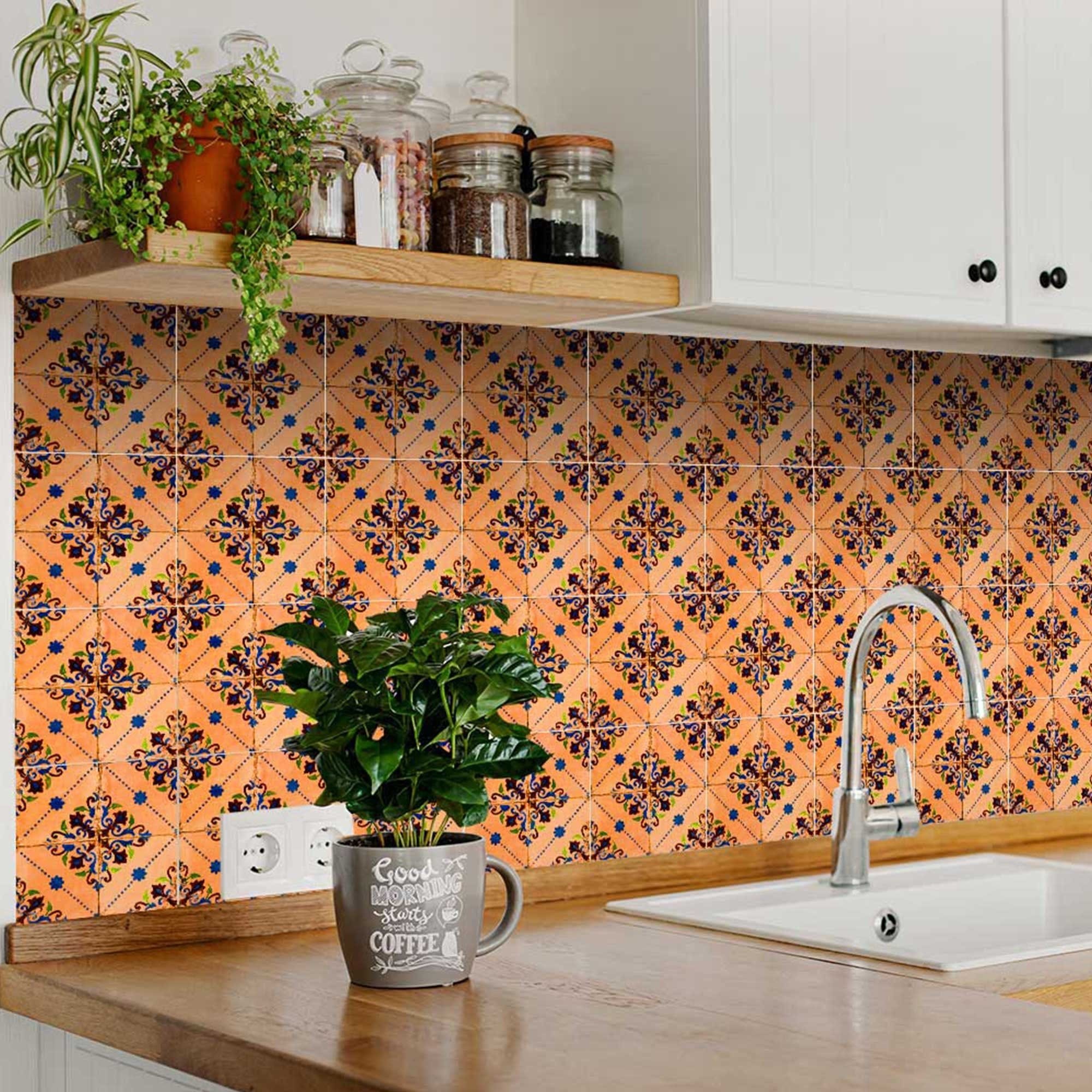 6" X 6" Golden Rio Removable Peel and Stick Tiles - Image 4