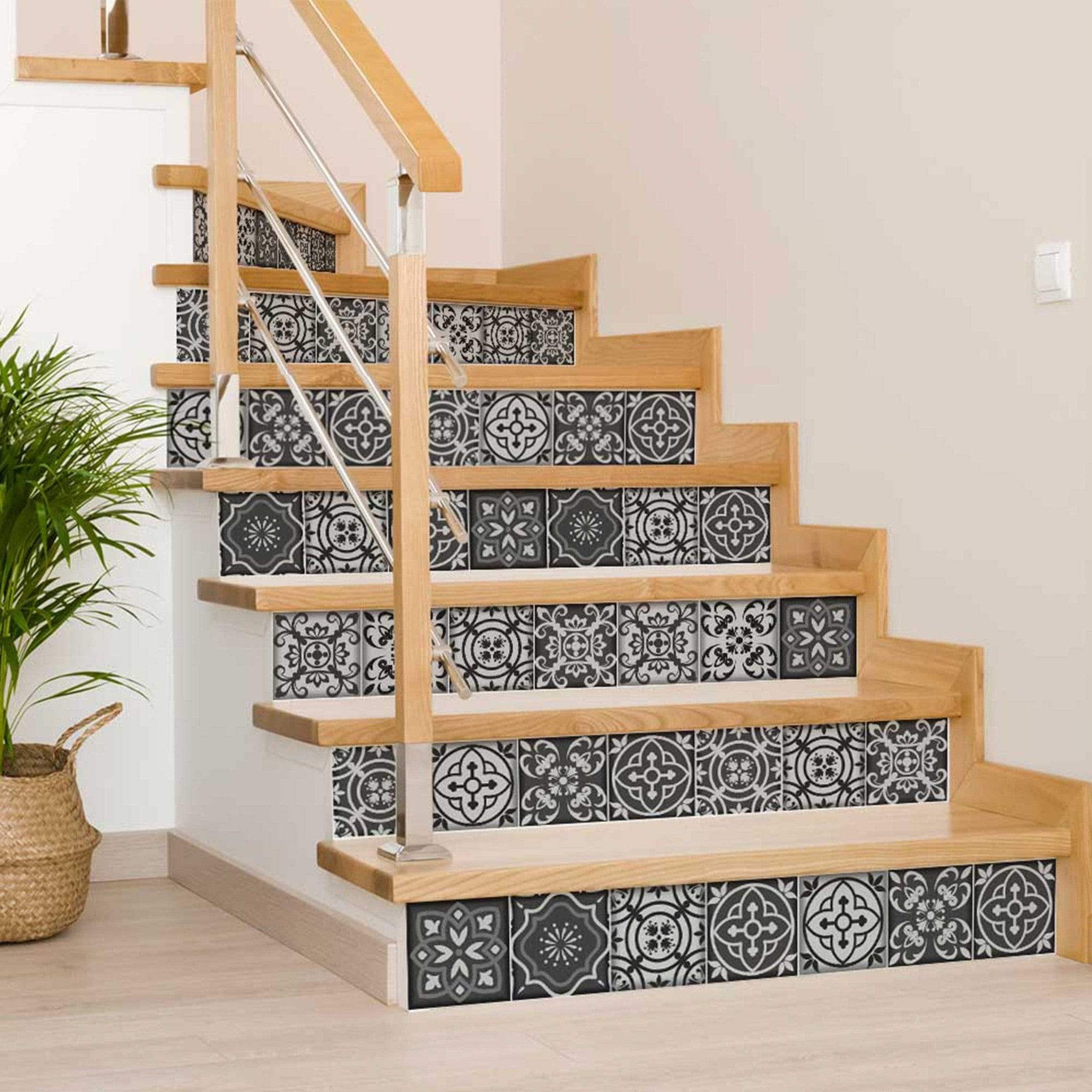 6" X 6" Gray and White Multi  Peel and Stick Removable Tiles - Image 5