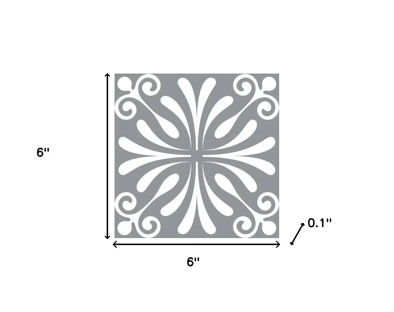 6" X 6" Gray And White Spire Peel And Stick Removable Tiles - Image 9