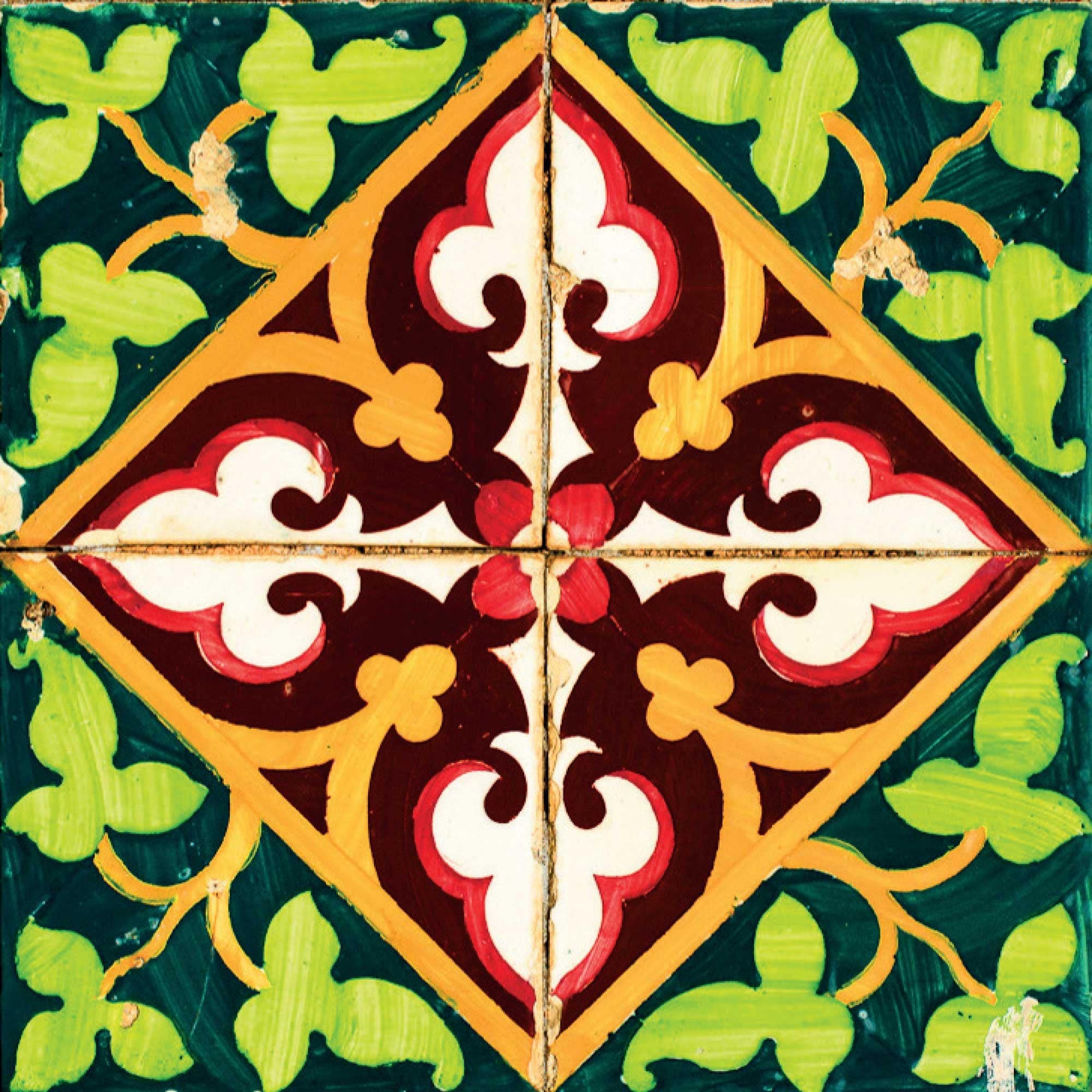 6" X 6" Green Leva Removable Peel and Stick Tiles - Image 2