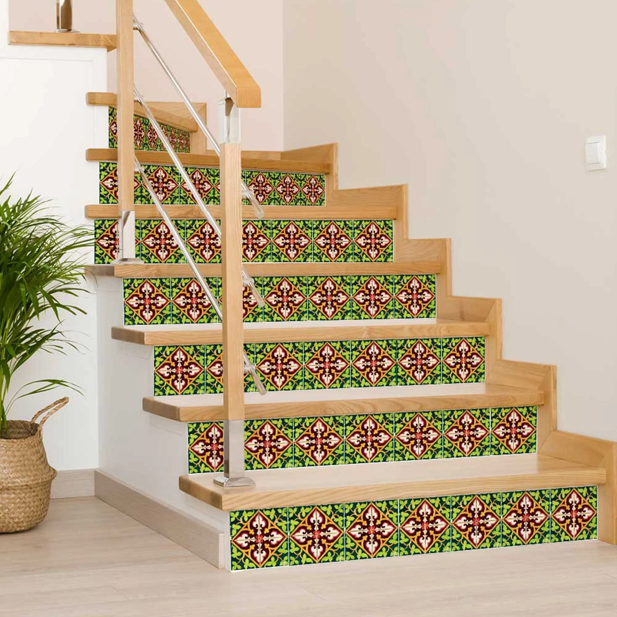 6" X 6" Green Leva Removable Peel and Stick Tiles - Image 7