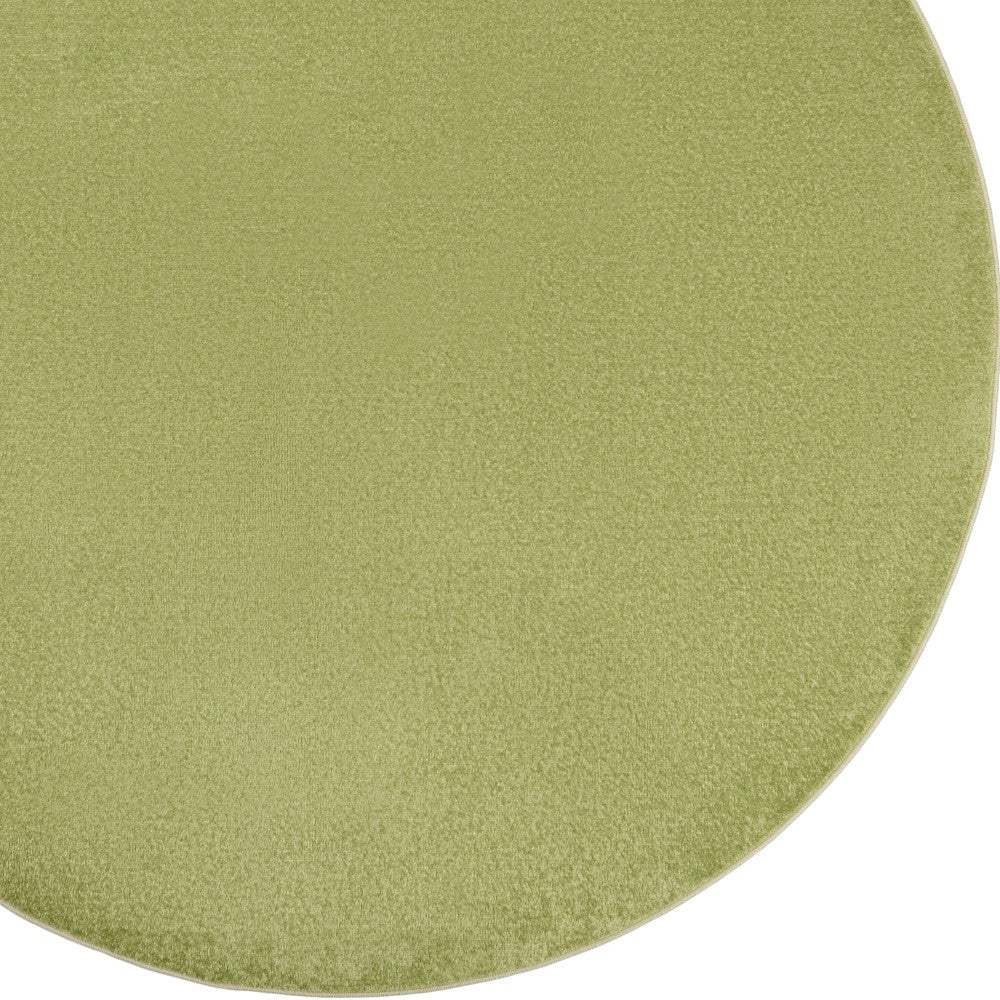 6' X 6' Green Round Non Skid Indoor Outdoor Area Rug - Image 3