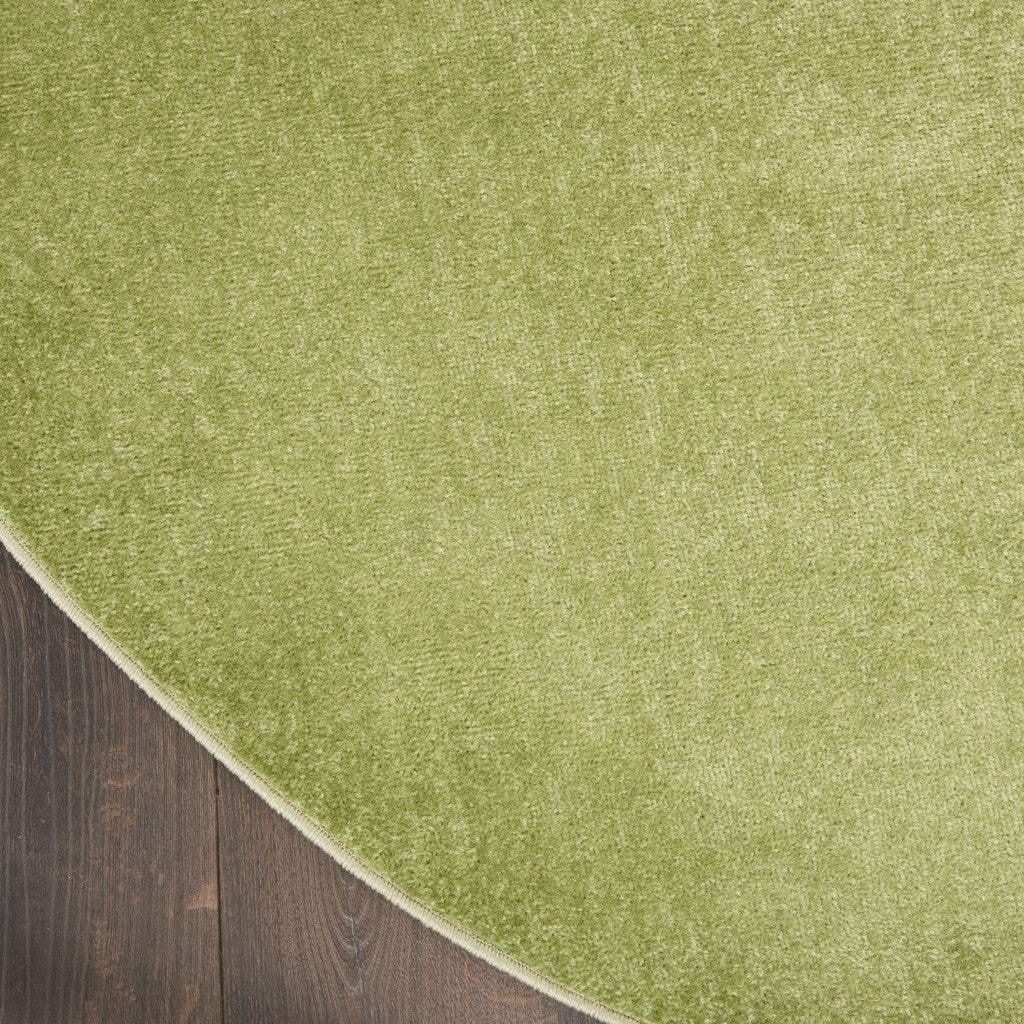 6' X 6' Green Round Non Skid Indoor Outdoor Area Rug - Image 7