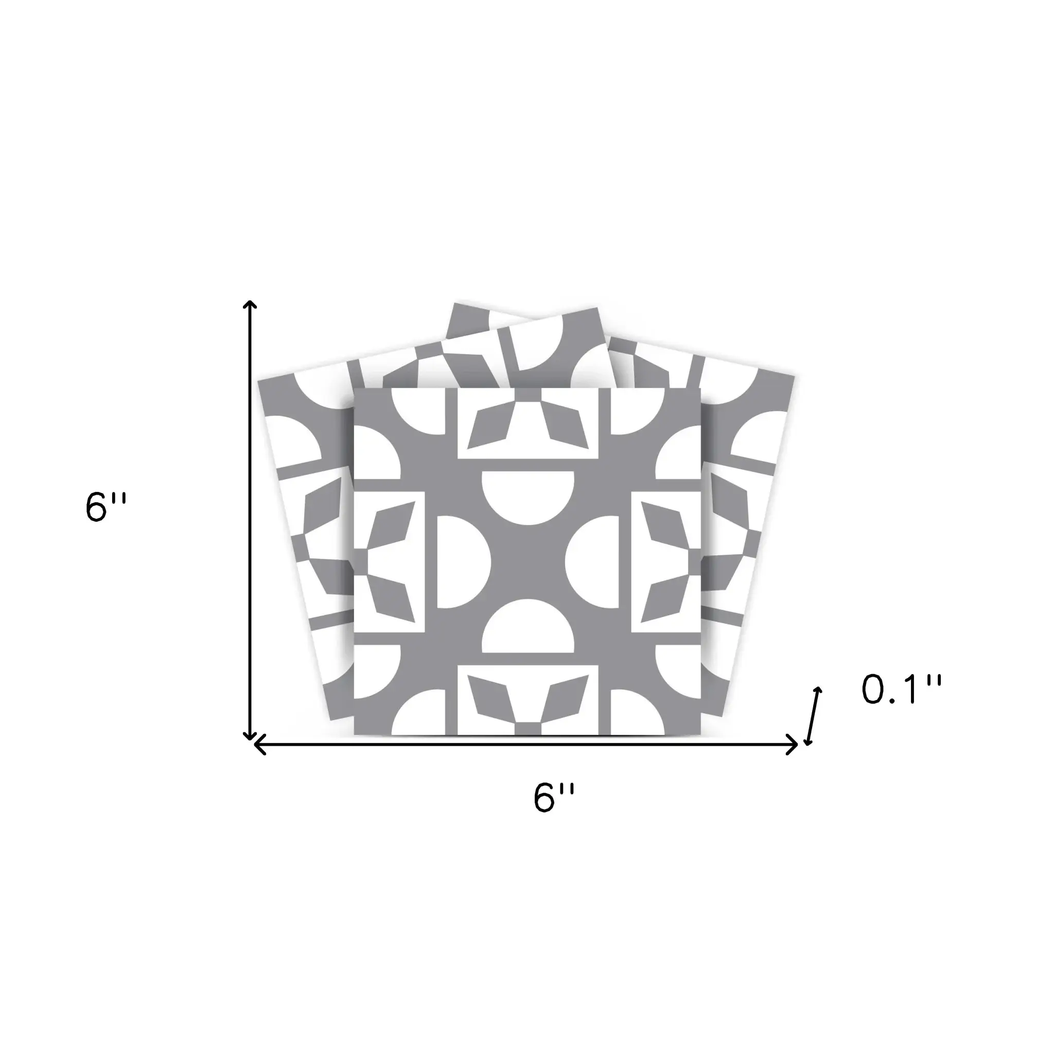 6" X 6" Light Gray And White Coli Peel And Stick Tiles - Image 9