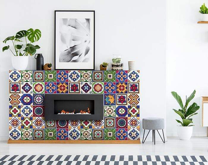 6" x 6" Mediterra Celestial Mosaic Peel and Stick Removable Tiles - Image 4