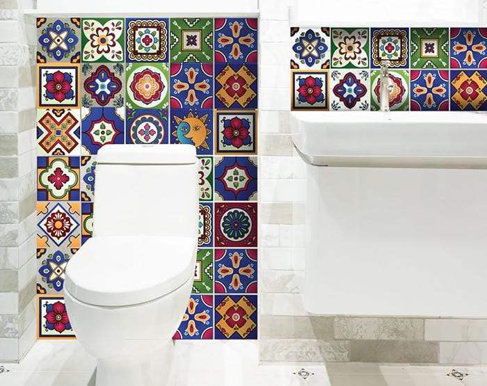 6" x 6" Mediterra Celestial Mosaic Peel and Stick Removable Tiles - Image 5
