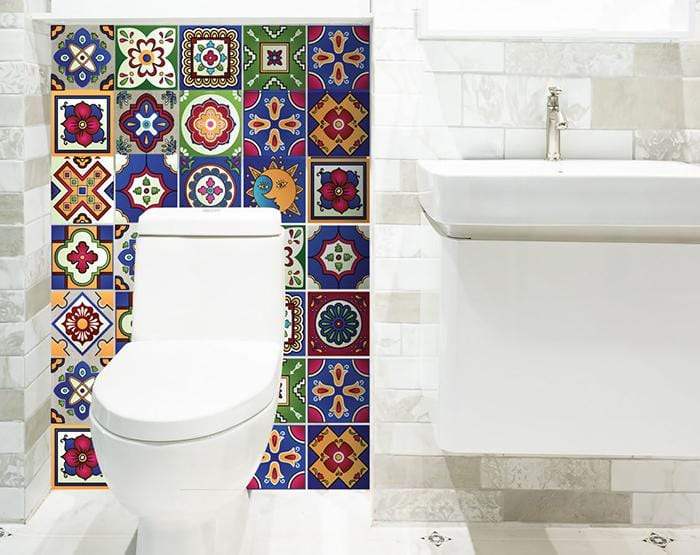 6" x 6" Mediterra Celestial Mosaic Peel and Stick Removable Tiles - Image 6