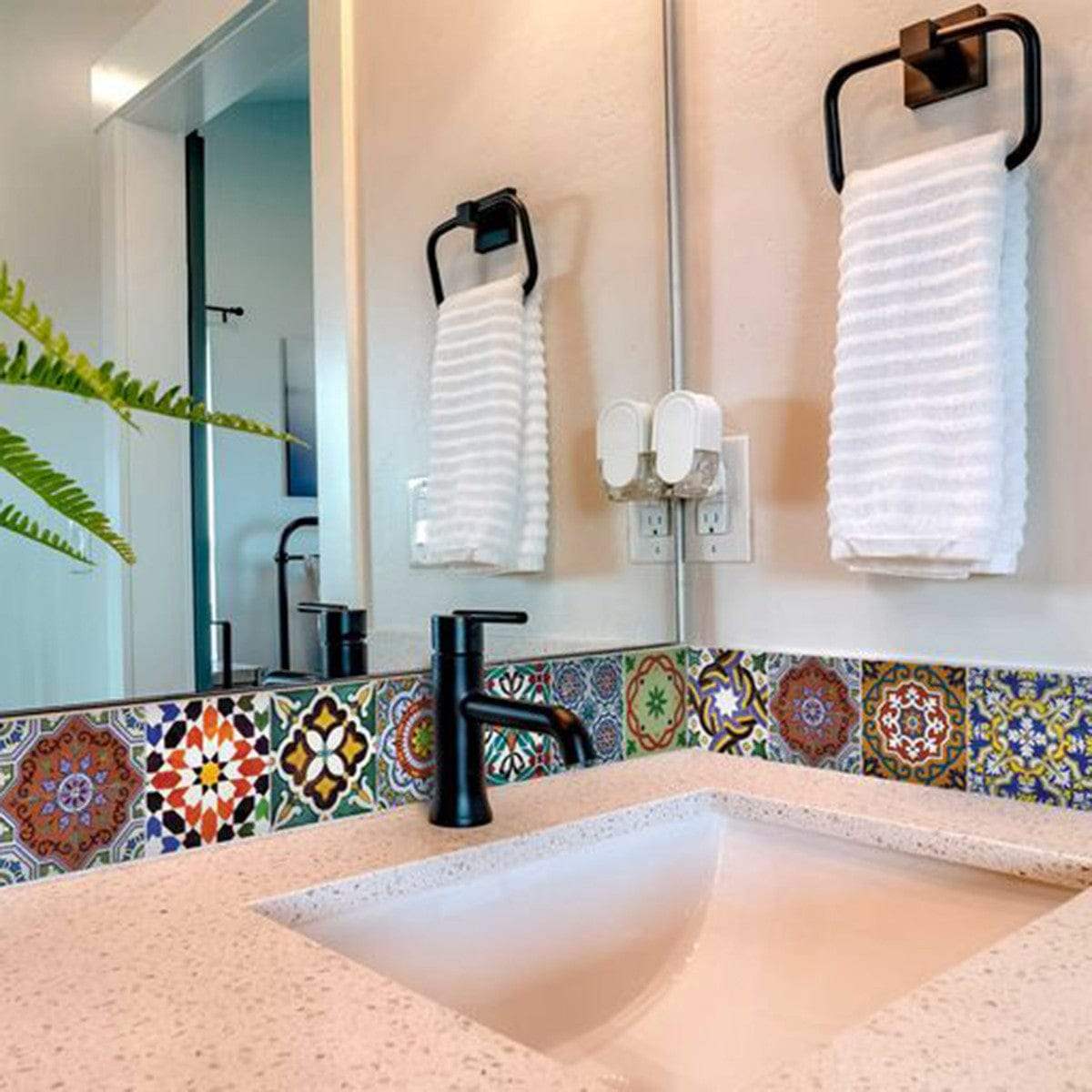 6" X 6" Mediterranean Mash Mosaic Peel and Stick Tiles - Image 6