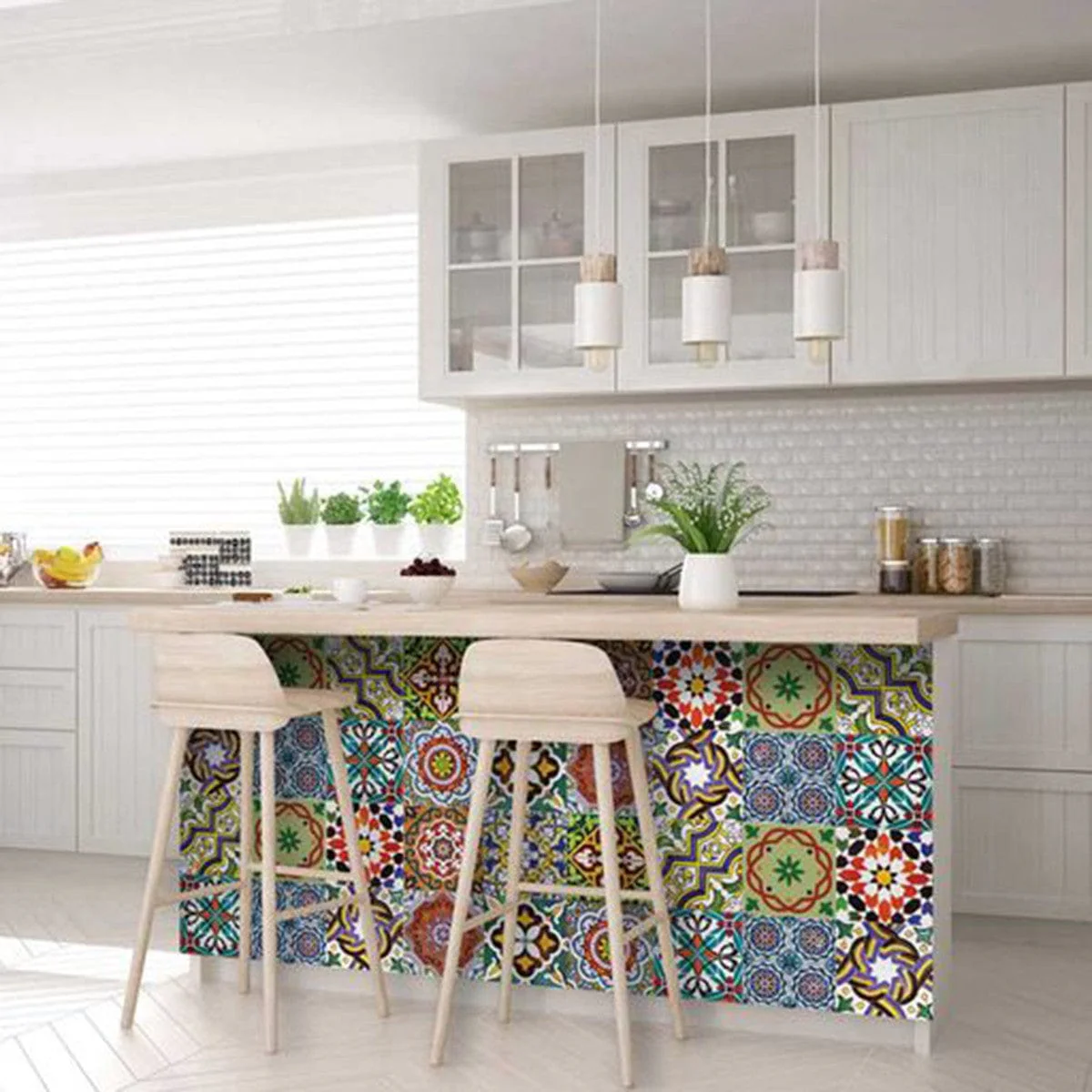 6" X 6" Mediterranean Mash Mosaic Peel and Stick Tiles - Image 9
