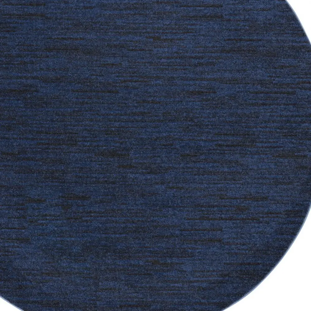 6' X 6' Midnight Blue Round Non Skid Indoor Outdoor Area Rug - Image 4