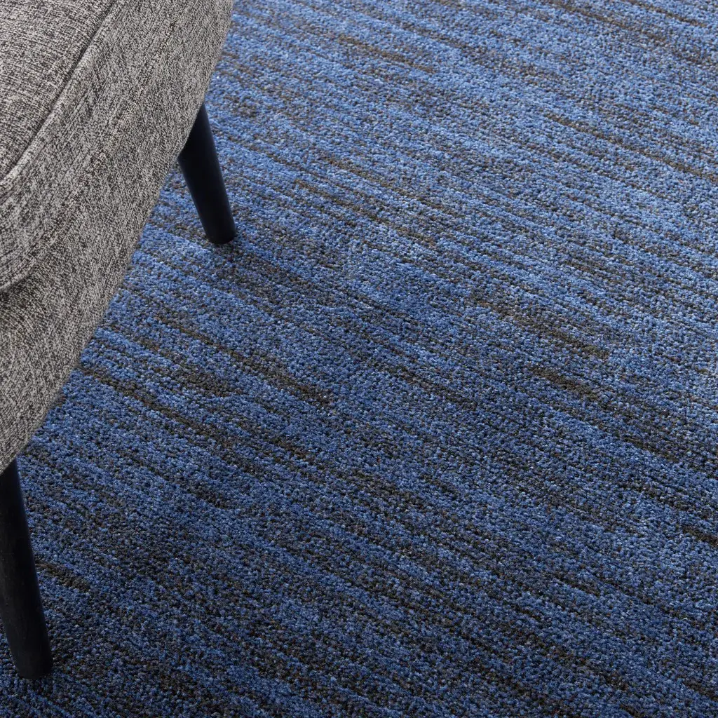 6' X 6' Midnight Blue Round Non Skid Indoor Outdoor Area Rug - Image 9