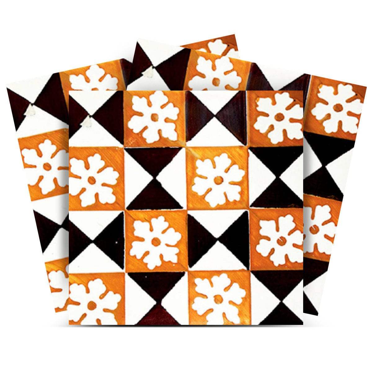 6" x 6" Mini Snowflakes and Squares Peel and Stick Removable Tiles - Image 3
