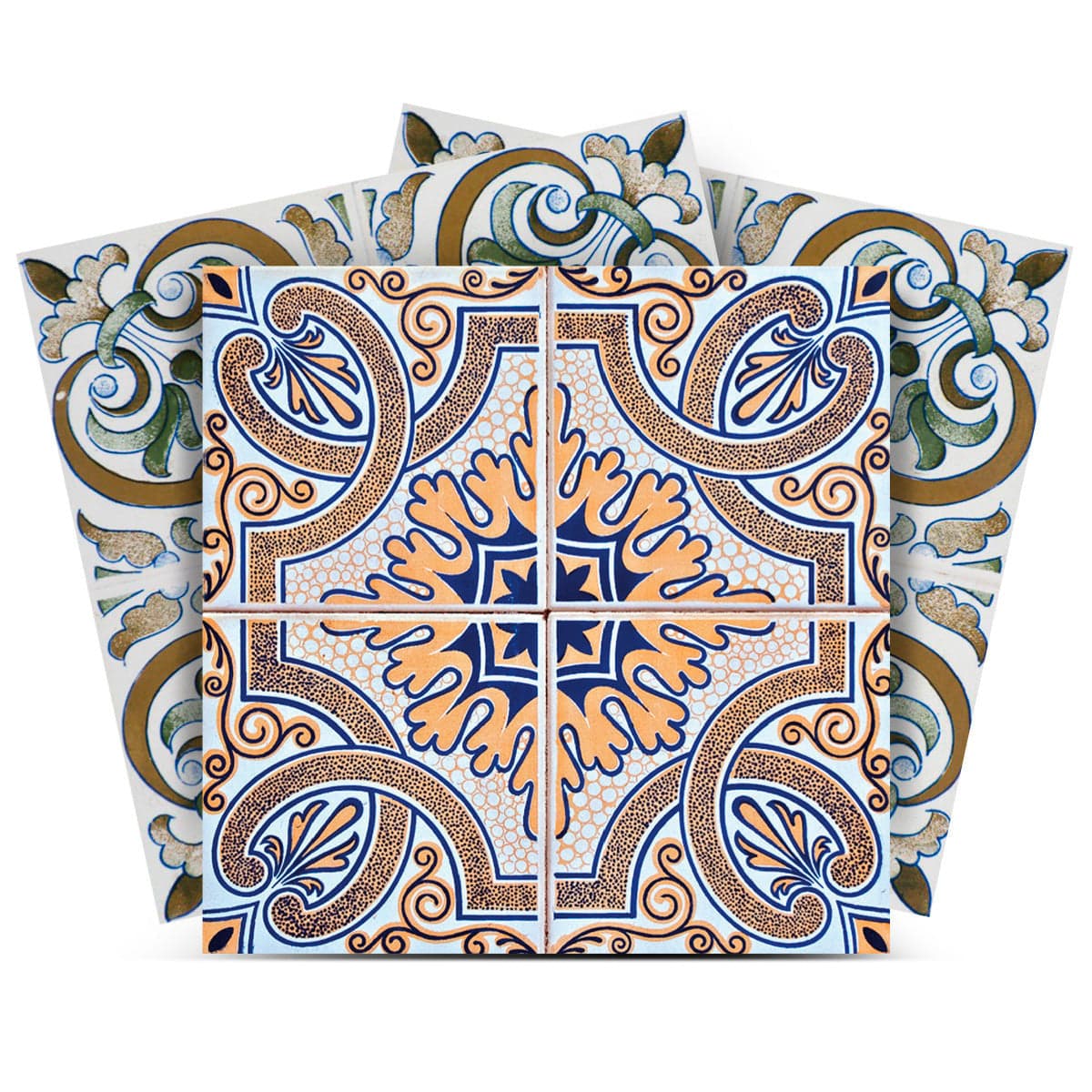 6" X 6" Muted Pastel Kyla Peel And Stick Tiles